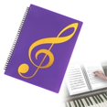 thumbnail image 1 of 60-Page Sheet Music Folder, Writable & Detachable A4/Letter Size Choir Music Holder for Practice & Performance (Purple), 1 of 9