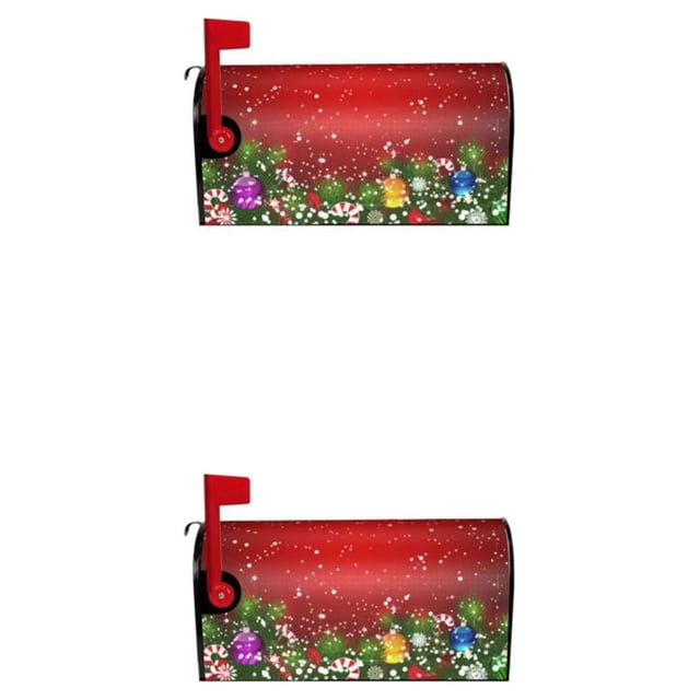 Ruiboury Weather-resistant And Robust Couch Cover Easy To Vivid Print Christmas Deer Pattern Mailbox Sleeve Cloth Standard Size YTYH2309060 2Set