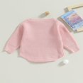 thumbnail image 4 of Nouveau-né Bébé Garçons Filles Pull Rompers Lettre Col Rond Manches Longues Tricot Combinaisons Vêtements Automne Bodysuits, 4 of 7