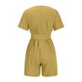 thumbnail image 4 of Georges Combinaisons pour Femmes Chic 2024 Mode Femmes Été Décontracté Aguichant Manches Courtes Couleur Col en V Combinaisons, 4 of 6