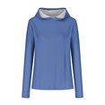 thumbnail image 4 of Timegard Womens Hoodies Plus Size Long Sleeve Thumb Hole Pullover Fall Casual Solid Color Comfy Tops, 4 of 5