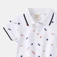 thumbnail image 5 of Toddler Girls Summer Tops Tees Solid Short Sleeve Cute Cartoon Print Button Tee Blouse Daily Spring Shirts For Kid 5-6T, 5 of 5