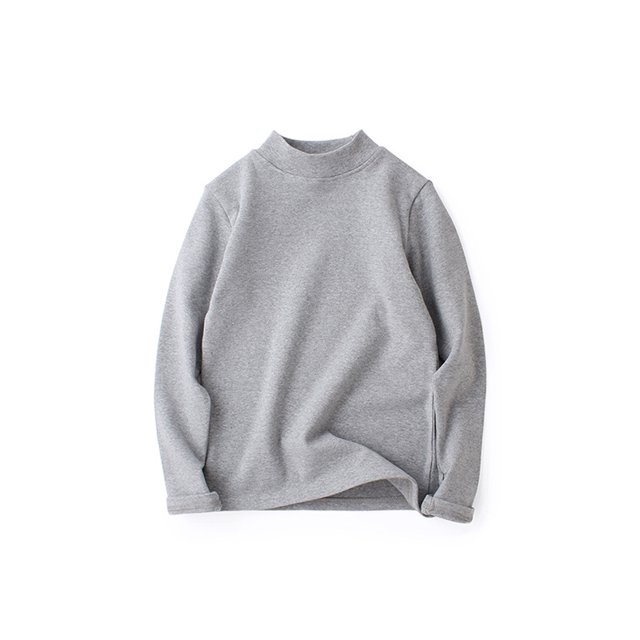 AAMILIFE T-Shirt à Manches Longues pour Garçons Filles Cachemire Couleur Unie Col Roulé Thermique