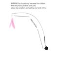 thumbnail image 3 of 1pc Random Color Feather Decorated Cat Teaser Wand Toy, Durable Chew Toy And Bell & Suction Cup Indoor Interactive Cat Toy, 3 of 5