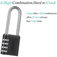 thumbnail image 3 of Dvkptbk Password Lock 2PCS Combination Padlock Long Shackle Lock 4 Digit Resettable Combination Lock Password Lock, 3 of 8