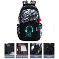 thumbnail image 3 of Asge School Backpack for Boys Print Backpack Teenagers Nylon Large School Bag Outdoor Reflective Daypack, 3 of 5
