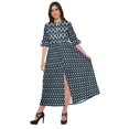thumbnail image 1 of Moomaya Printed Kurta Summer Wear Ladies Kurti Front Slit Tunic Tops Women, 1 of 5
