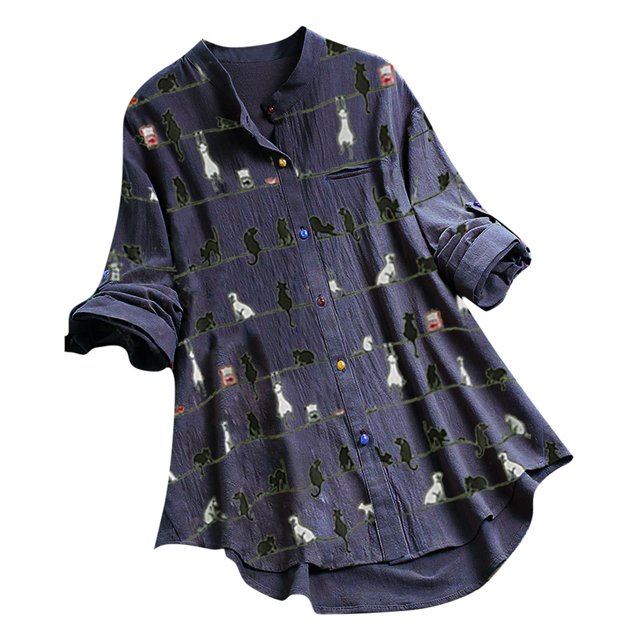 Betiyuaoe T Shirts T-shirt à Col Rond à Manches Longues et Manches Longues pour Femme