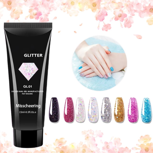 Nail Extension Gel Set Nail Gel Kit Nails Starter Practical Nail Set Professional Kit Nail Manicure Salon Set for Beginners Type1