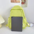 thumbnail image 4 of AMERTEER Sac à Dos Mode Simple Sac d'École Sac à Livres Multi-Poches Mignon pour Fille (Blanc), 4 of 10