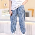 thumbnail image 4 of QIPOPIQ Girl Jeans,Elastic Slim Fit Patchwok Printed Denim Pants Clearance, 4 of 5