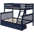 thumbnail image 4 of BEDSMART Lits Superposés Simple sur Double en Bois Massif avec Rangement / Bleu, 4 of 6