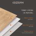 thumbnail image 4 of COZAYH Farmhouse 2 Drawer Nightstand with Handcrafted Wood Ring Pattern, Natural, 4 of 10