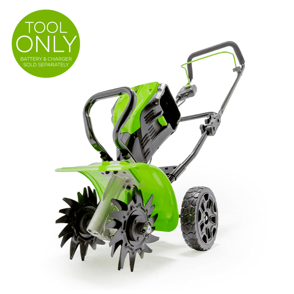 Greenworks TL80L00 Cultivateur de Motoculteur Sans Fil 10 Pouces 80V, Batterie Non Incluse, Vert
