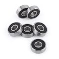 thumbnail image 2 of Roulement à Billes à Rainure Profonde, 10 Pcs Micro Roulements 608-2RS Roulement à Billes Double Face Caoutchouc Noir Scellé Mini Roulements Outil Accessoires, Facile à Utiliser, 2 of 9