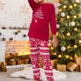 thumbnail image 2 of Ensemble de Pyjamas Familiaux 2 Pcs Imprimé Arbre Style Noël Tenue de Nuit, 2 of 9