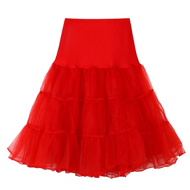 Birdeem Jupe Bouffante en Gaze Taille Haute Rétro d'Été à la Mode pour Femme Jupe de Fête