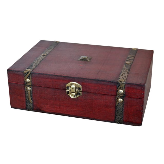 MasteelfCA Vintage Jewelry Box Wooden Treasure Box Jewellery Storage Box Case Organizer