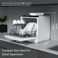thumbnail image 2 of Hermitlux Portable Dishwasher Countertop, 5 Washing Programs Mini Dishwasher with 5-Liter Water Tank, HMX-DW04, 2 of 7