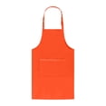 thumbnail image 2 of Under 25,Kitchen Aprons for Women and Men, Chef Apron with Pockets, Durable Cleaning and Cooking Apron, | 100%Polyester, Orange-171 $BS$3, 2 of 9