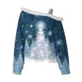 thumbnail image 4 of Qertyioot Sweat-shirt d'Hiver Femmes Christmas Impression, Manches Longues Casual Col Rond Mode Pull Tops, 4 of 5
