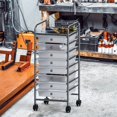 thumbnail image 4 of Simple Houseware Utility Cart with 8 Drawers Rolling Storage Art Craft Organizer, Chrome, 4 of 7