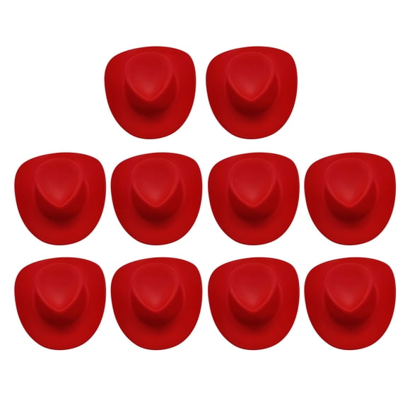10 Pcs Mini Chapeau Occidental en Plastique Bricolage Déco pour Poupée Gâteau Bouteille Ornement de Fête