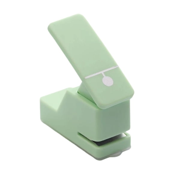 jiaping Paper Hole Puncher Office Supplies Portable Manual Mini Adults Easy to Use Paper Green Round Hole