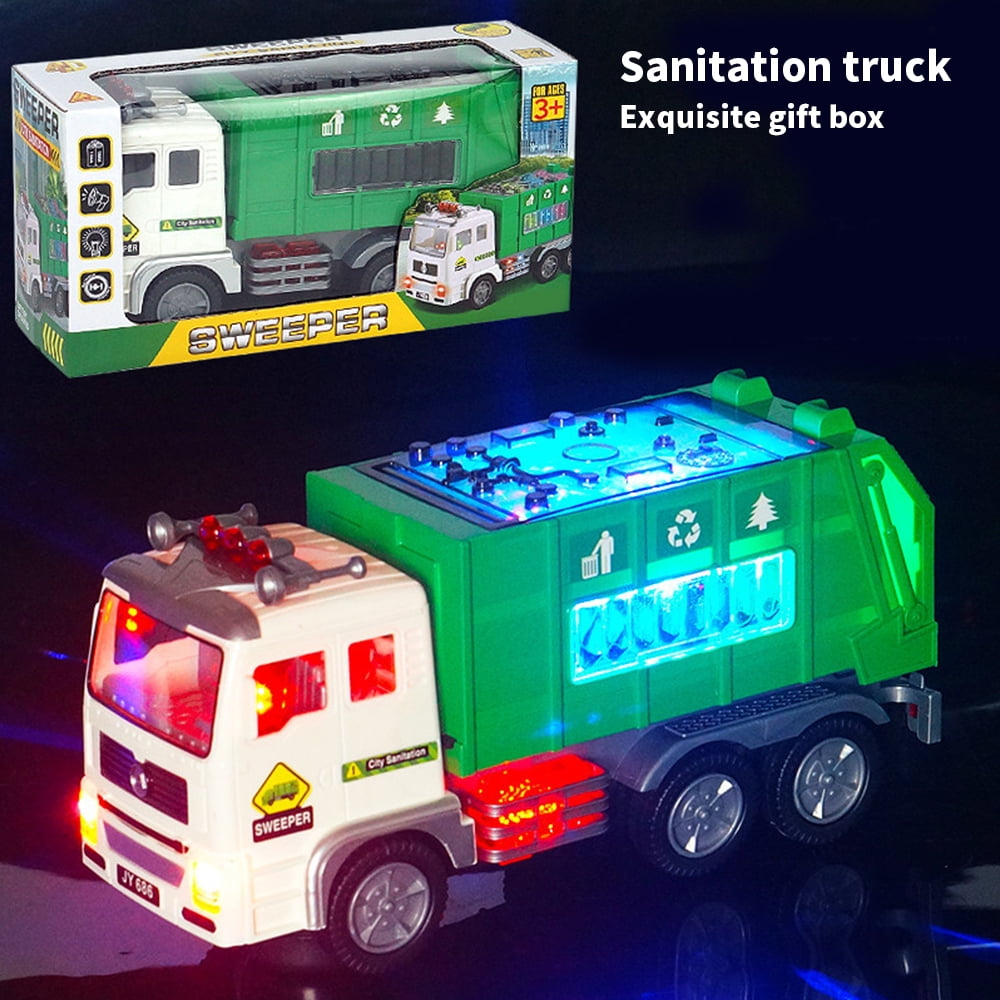 Camion électrique Pour Enfants 3-10 Ans - Avec Lumières LED 4D Clignotantes Et Sons, Avance Seul, Jouet à Pousser