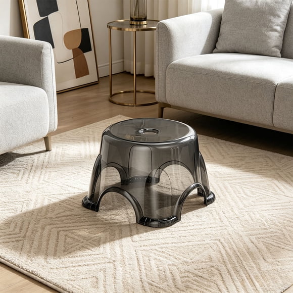 Czzoypi Marchepied Bas pour Toilette avec Base Antidérapante, Marchepied Accroupi en Plastique pour Salle de Bain, Douche, Salon, Gris