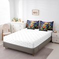 thumbnail image 4 of YST Colorful Frog Comforter Set Queen 7 Piece Mushroom Frog Bed in a Bag Trippy Room Decor,Rustic Country Cartoon Animal Bedding Set with 2 Sheets,2 Pillowcases,2 Throw Pillow Covers, 4 of 5