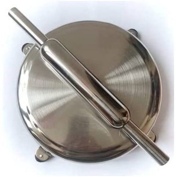 Planche à Rouleau en Acier Inoxydable, Fabricant de Chapati/Roti, Rouleau et Planche pour Pâte à Pâtisserie, Outils de Cuisine/pâtisserie (Lot de 2)