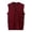 Wine, variant on Men's Sweater Vest for Autumn and Winter – V Neck Pure Color Wool Collarless Knit Vest with Buckle Detail Non Hooded Basic Sleeveless Layering Top for Men