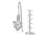 thumbnail image 3 of Quintessential Sterling Silver Large Soft White Heart On Lever Back, 3 of 3