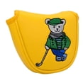 thumbnail image 4 of jinwen Housse de Tête de Club de Golf, Manchon Enveloppant pour la Plupart des Putters, Protection, Garde, PU, Golf, Jaune, 4 of 9