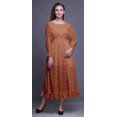 thumbnail image 2 of Bimba Feuilles Femmes Coton Smocké Boho Renaissance Longue à Volants Maxi-Robe-Xxx-Grand, 2 of 5