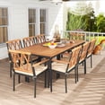 thumbnail image 3 of Costway 9 PCS Patio Dining Set Table with 1.9" Umbrella Hole & 8 Dining Chairs Outdoor, 3 of 7