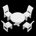 thumbnail image 4 of segolike Plastic Miniature Model Round Table&Chair Set 1/75 Layout Toys 1.6x1.6x1.1cm 1:75 Round Dining Table, 4 of 9