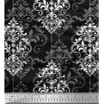 thumbnail image 1 of Soimoi Viscose Chiffon Fabric Filigree Damask Print Fabric by Yard 42 Inch Wide, 1 of 3