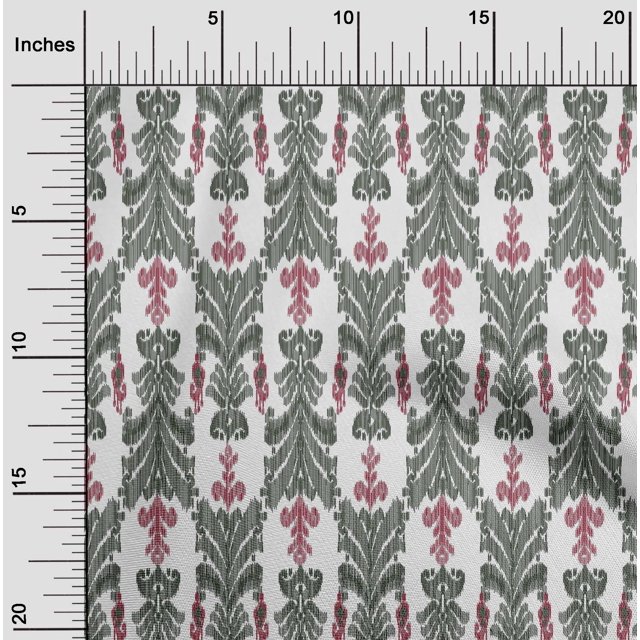 oneOone Tissu Georgette Viscose Imprimé Tourbillon & Paisley Ikat pour Couture Largeur 42 Pouces