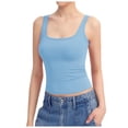 thumbnail image 1 of Débardeur à Encolure Carrée pour Femme Sans Manches à Double Doublure Hauts Basiques Collection Sharp, 1 of 4