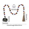 thumbnail image 3 of Fridja Christmas Party Decorations Halloween Beads String Wood Color Colorful Wood Beads Fringe String Fringe Home Decoration Pendant, 3 of 6