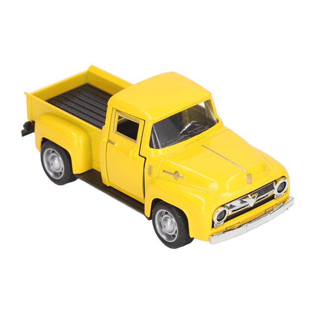 Modèle de Camionnette, Modèle de Camionnette Classique Moulé sous Pression Vintage pour Noël Rouge, Jaune, Beige