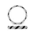 thumbnail image 3 of Black Enamel Band Ring in Polished Sterling Silver, 3 of 4