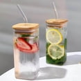 thumbnail image 4 of Heat-Resistant Glass Cup - 400ML, Straw, for Coffee, Juice & Outdoor Use, 4 of 8