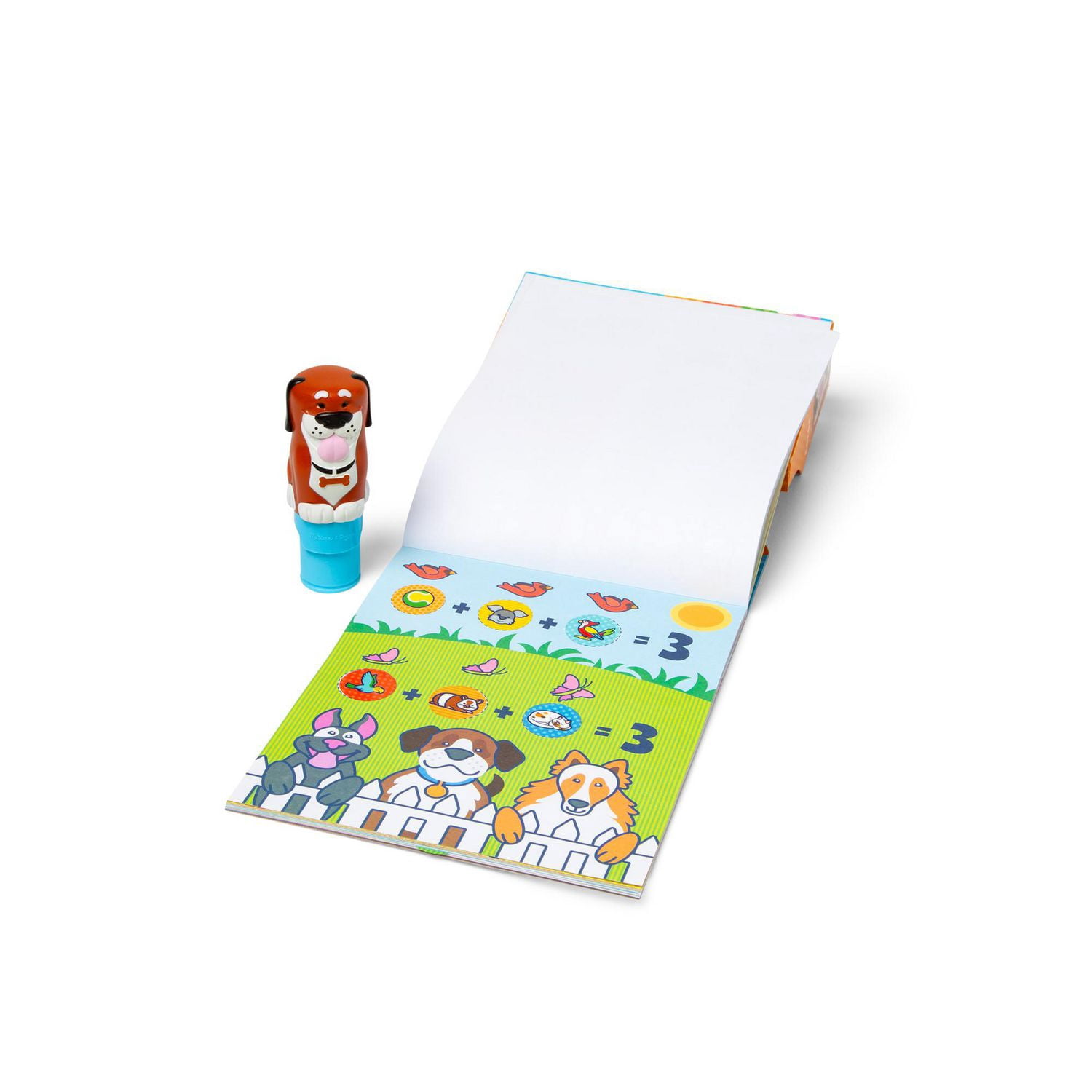 Melissa & Doug Autocollant WOW ! ™ 24 pages Pad d’activité et Autocollant Stamper, 300 autocollants, Arts et artisanat Fidget Toy personnage de collection - Chien