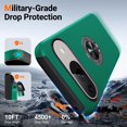 thumbnail image 4 of KOMI for Google Pixel 9 Pro XL Case, Slim Fit Case for Pixel 9 Pro XL with Metal Ring Holder Kickstand, Dual Layer Shockproof Protective Phone Case for Google 9 Pro XL 6.8", Green, 4 of 5