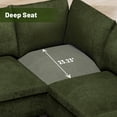 thumbnail image 3 of Noble House 120.1" L Shaped Modular Sectional Sofa, 7 Seater Sectional Sofa with Storage Ottoman,Green, 3 of 9