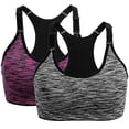 thumbnail image 1 of AWZXDE Soutiens-Gorge de Sport de Performance pour Femmes Design Sans Coutures Haut de Yoga, Course et Mise en Forme 2 Pack 2 Pcs, 1 of 8