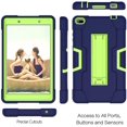 thumbnail image 4 of Mignova for Lenovo Tab E8/TB8304F 8.0 Inch Tablet Case,Heavy Duty Shockproof Hybrid Rugged Hard Armor Full Body Protective Case with Built-in Stand for Lenovo Tab E8/TB8304F 8.0 Inch(Navy/Green), 4 of 7